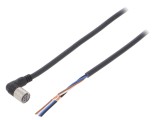Cablu de conectare M8 4 pini unghi 2m PVC XS3F-M422-402-R