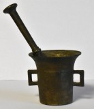 Mojar cu pistil / Piua veche din bronz - 6,5 cm inaltime - dimensiuni mici