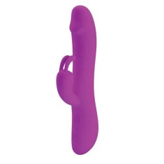 Vibrator Iepuras Natural Motion, 7 Moduri Vibratii, 7 Moduri Thrusting, Silicon, USB, Mov, 20 cm