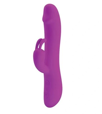 Vibrator Iepuras Natural Motion, 7 Moduri Vibratii, 7 Moduri Thrusting, Silicon, USB, Mov, 20 cm foto