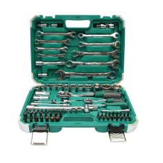 Trusa chei tubulare 4-32mm si chei fixe combinate 8-22mm, biti, hex, torx, antrenor cu clichet 82 piese Breckner Germany foto