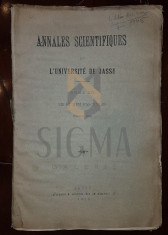 I. BORCEA, ANNALES SCIENTIFIQUES DE L&amp;#039;UNIVERSITE DE JASSY, TOME XIV, FASCICULELE I SI II, FEBRUARIE 1926 foto