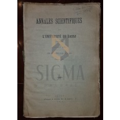 I. BORCEA, ANNALES SCIENTIFIQUES DE L&#039;UNIVERSITE DE JASSY, TOME XIV, FASCICULELE I SI II, FEBRUARIE 1926