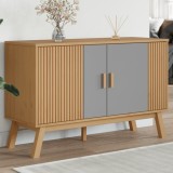 vidaXL Dulap &quot;OLDEN&quot;, gri și maro, 114x43x73,5 cm, lemn masiv pin