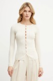 Elisabetta Franchi cardigan femei, culoarea bej, light, MK70S52E2