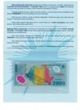 Romania 1999 - Folder cu bancnota 2000 lei, eclipsa, UNC