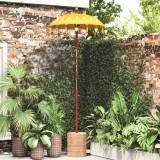 Cumpara ieftin Umbrela balineza cu baza Galben 95 x 95 x 260 cm