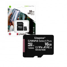 Aproape nou: Card de memorie Kingston MicroSDHC Canvas Select Plus 16GB Class 10 + foto