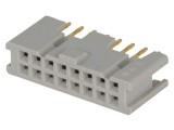 Soclu IDC Mamă 16 Pin THT Aurit 2.54mm