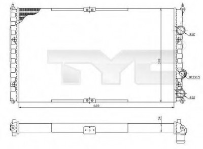 Radiator, racire motor VW CADDY II Combi (9K9B) (1995 - 2004) TYC 737-0057 foto