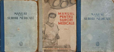 MANUAL PENTRU SURORI MEDICALE VOL.1-3-SUB REDACTIA CONSTANTIN PAUNESCU foto