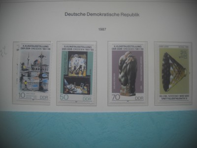 HOPCT TIMBRE MNH 1218 EXPOZITIA ARTA CONTEMPORANA -4 VAL-1987-GERMANIA DDR/RDG foto