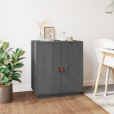 vidaXL Servantă, gri, 65,5x40x75 cm, lemn masiv de pin