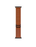 Curea smartwatch, THD, Alpine Loop, compatibila Apple Watch Ultra3 49 mm, Apple Watch 46 mm seria 11, Apple Watch SE3, catarama neagra, maro teracota