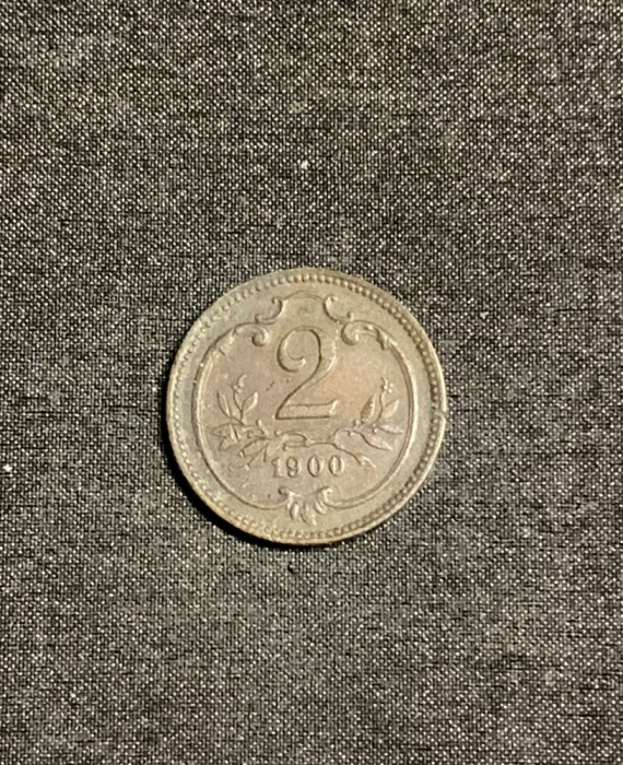 Moneda 2 heller 1900 Austria