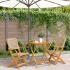 VidaXL Set mobilier bistro, 3 piese, poliratan bej/lemn masiv 3281804