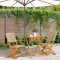vidaXL Set mobilier bistro, 3 piese, poliratan bej/lemn masiv 3281804