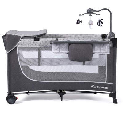 PATUT DE CALATORIE KINDERKRAFT LEODY, CU ACCESORII, GREY foto