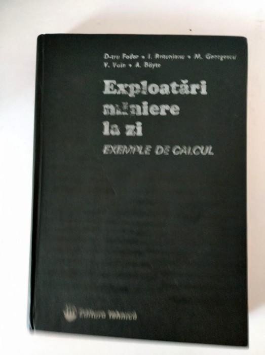 Exploatari miniere la zi. Exemple de calcul, 1983