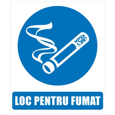 Indicator loc pentru fumat Sun Prints, PVC, dreptunghiular, 16 x 19 cm foto