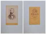 Fotografie de colectie CDV Atelier Dr. Szekely, Fotograful Curtii din Viena, Portret de barbat, Wien, Viena, Austria, Austro-Ungaria, ca. 1870