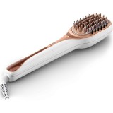 Perie reparatoare cu abur Rowenta Hair Therapist&trade; CF9920F0, 165 W, timp incalzire 60 secunde, tehnologie Thermal Care, peri naturali, invelis Keratin,