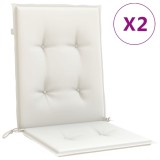 Cumpara ieftin Perne scaun cu spatar scund 2buc. melanj crem 100x50x4cm textil