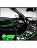 Fir neon auto electroluminiscent El Wire 3m cu lumina Verde Deschis cu droser si mufa bricheta