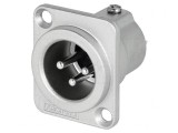 Soclu XLR 3 Pin Argintat pentru Lipire