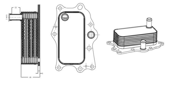 NRF 31818 Radiator ulei, ulei motor