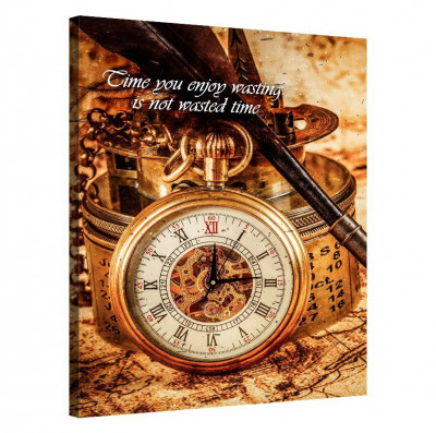 Tablou Canvas, Tablofy, Time you enjoy wasting is not wasted time, Printat Digital, 70 &amp;times; 100 cm foto