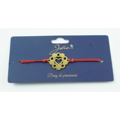 Bratara aurie inox inima in cercuri