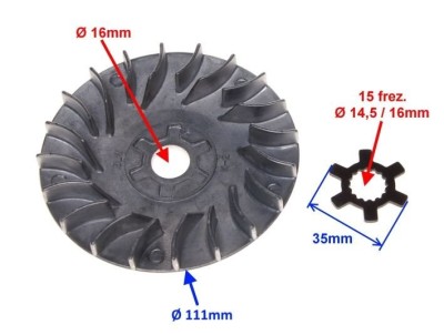 Fulie variator scuter Yamaha (111mm) foto