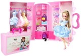 Imbraca papusa Lelia, cu dulap si accesorii, LeanToys, 7358