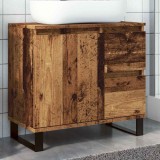 Gossi dulap chiuveta baie, lemn vechi, 65x33x60 cm, lemn prelucrat