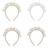 Set Coronițe Petrecere, Happy Birthday, Multicolor, Plastic, 4 Bucăți