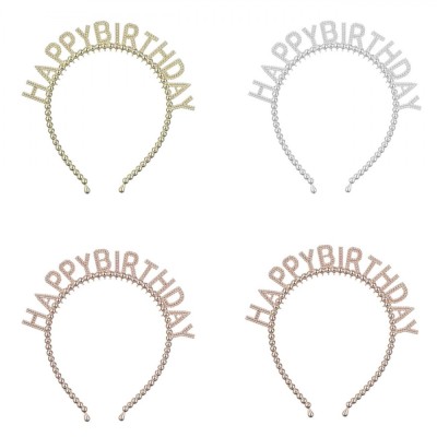 Set Coronițe Petrecere, Happy Birthday, Multicolor, Plastic, 4 Bucăți foto