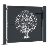 Cumpara ieftin Poarta de gradina antracit 100x100 cm otel model copac