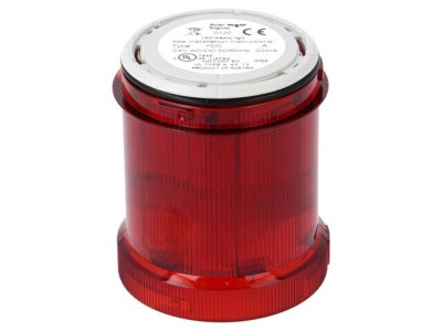 Semnalizator Luminos LED Roșu 24V IP66 &amp;Oslash;63mm foto