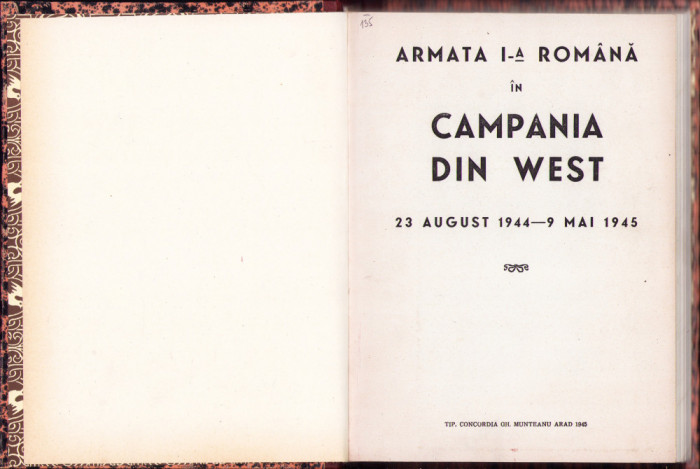 HST 526SP Armata I-a Rom&acirc;nă &icirc;n Campania din West 23 august 1944 - 9 mai 1945