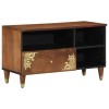 Suport TV cu sertar Maro 80 x 33.5 x 46 cm Lemn masiv de mango