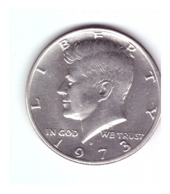 Moneda SUA 1/2 dollar/dolar 1973 D, stare buna, curata foto