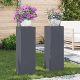 Suporturi plante pilon exterior 2 buc antracit 24x24x75 cm oțel