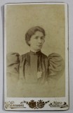 FOTOGRAF CRE. DURANDO , ROMA , DOAMNA CU ROCHIE NEAGRA , FOTOGRAFIE C.D.V. , SFARSITUL SEC. XIX