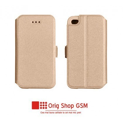 Husa Flip Carte Asus (ZE500KL) Zenfone 2 Laser (5,0inch ) Gold | Okazii.ro