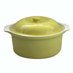 Oala ceramica cu capac, 0,75l, 16x7cm, verde, Cerutil, 010860, foto