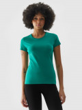 Tricou slim unicolor pentru femei - verde, 4F Sportswear