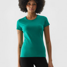 Tricou slim unicolor pentru femei - verde