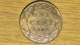 Cumpara ieftin Canada - moneda de colectie bronz - 1 cent 1909 Edward VII - XF luciu - superba!, America de Nord