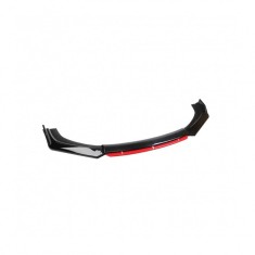 Prelungire bara fata Lip spoiler V Design universal negru cu rosu &reg; ALM